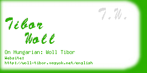 tibor woll business card